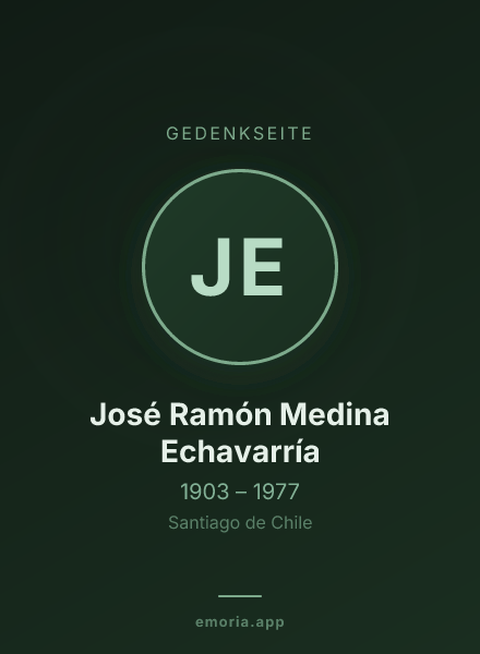 Gedenkportrait von José Ramón Medina Echavarría