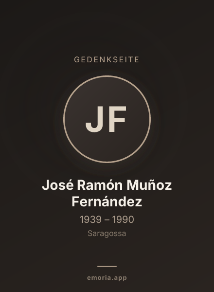 Gedenkportrait von José Ramón Muñoz Fernández