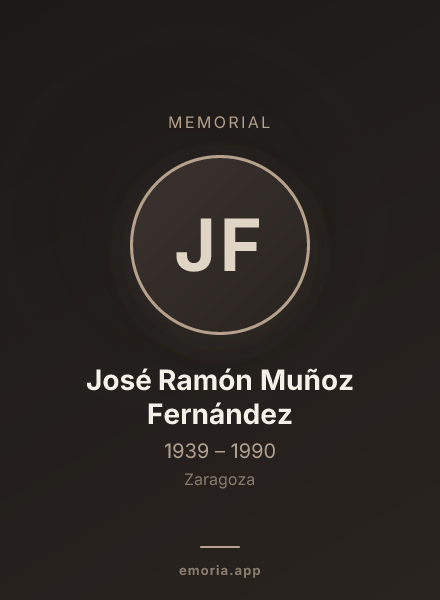 Memorial portrait of José Ramón Muñoz Fernández