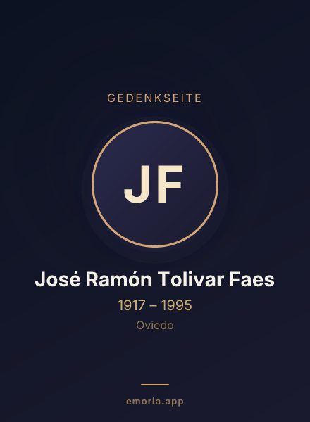 Gedenkportrait von José Ramón Tolivar Faes