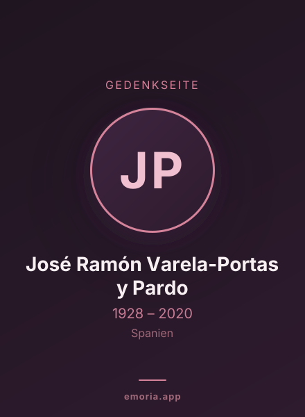 Gedenkportrait von José Ramón Varela-Portas y Pardo