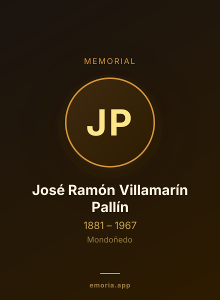 Memorial portrait of José Ramón Villamarín Pallín