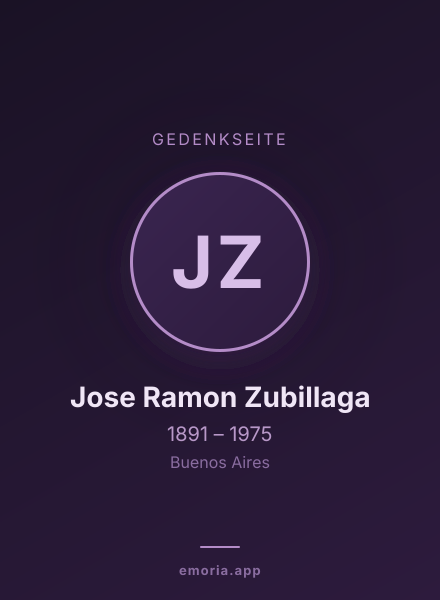 Gedenkportrait von Jose Ramon Zubillaga