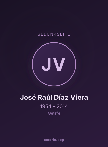 Gedenkportrait von José Raúl Díaz Viera
