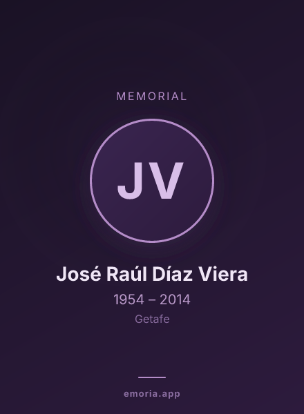 Memorial portrait of José Raúl Díaz Viera