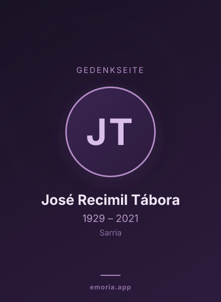 Gedenkportrait von José Recimil Tábora