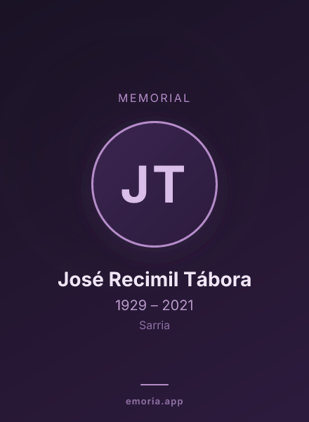 Memorial portrait of José Recimil Tábora