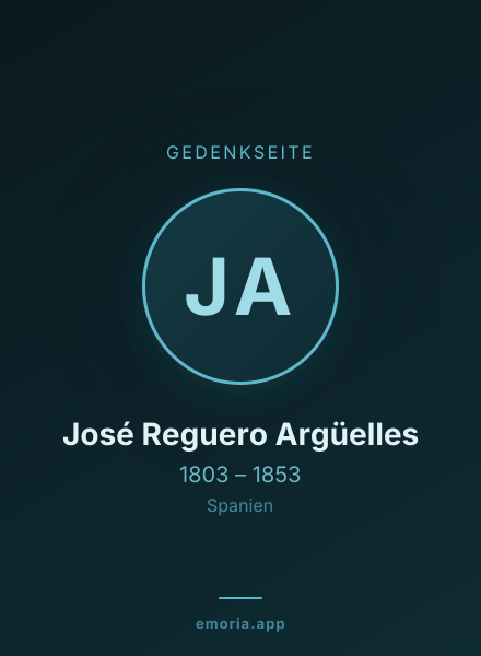 Gedenkportrait von José Reguero Argüelles