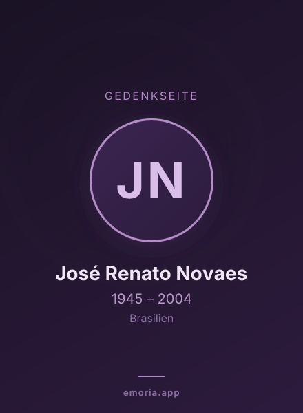 Gedenkportrait von José Renato Novaes