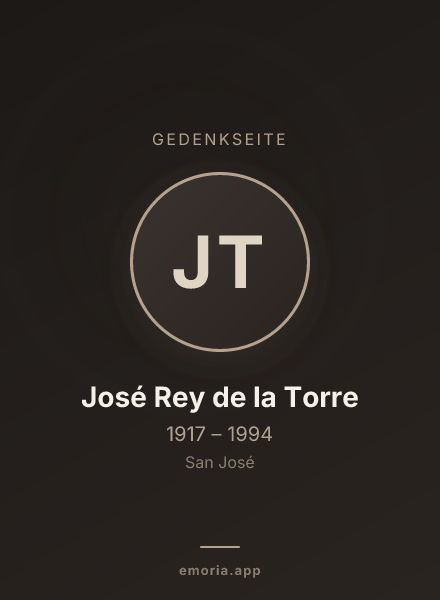 Gedenkportrait von José Rey de la Torre
