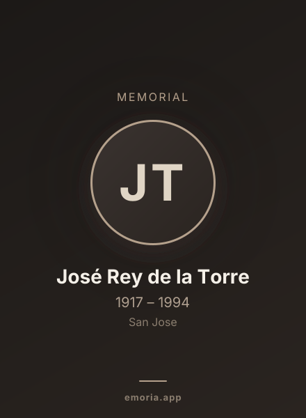 Memorial portrait of José Rey de la Torre