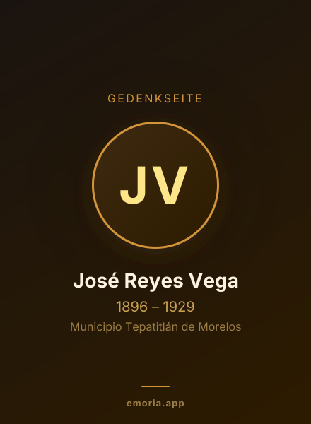Gedenkportrait von José Reyes Vega