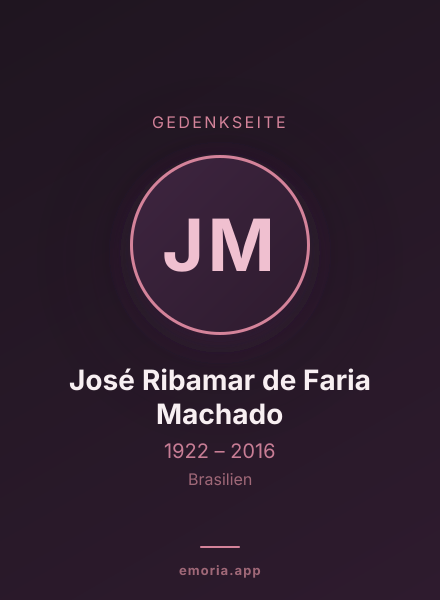 Gedenkportrait von José Ribamar de Faria Machado