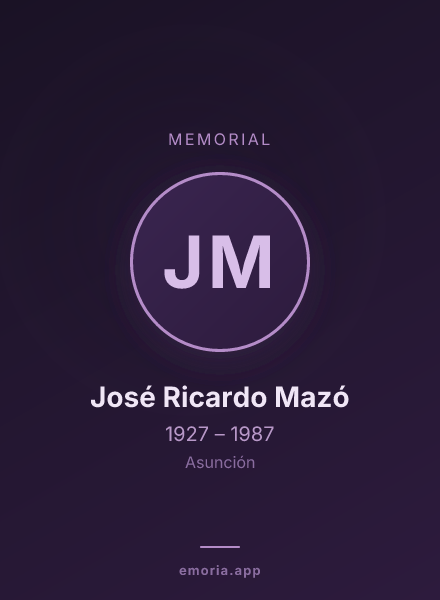 Memorial portrait of José Ricardo Mazó