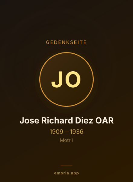 Gedenkportrait von Jose Richard Diez OAR