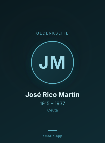 Gedenkportrait von José Rico Martín