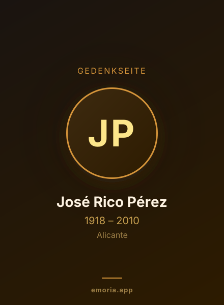 Gedenkportrait von José Rico Pérez