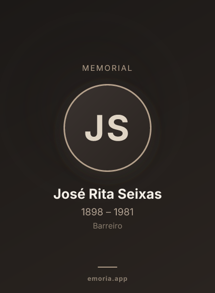 Memorial portrait of José Rita Seixas