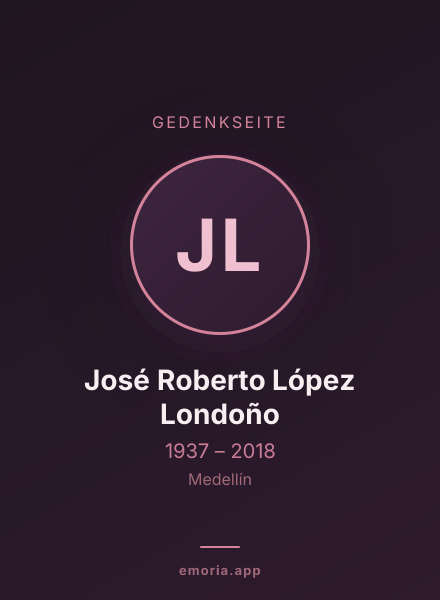 Gedenkportrait von José Roberto López Londoño
