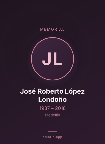 Memorial portrait of José Roberto López Londoño