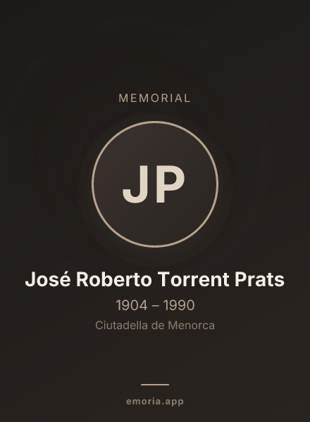 Memorial portrait of José Roberto Torrent Prats