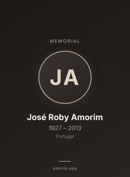 Memorial portrait of José Roby Amorim