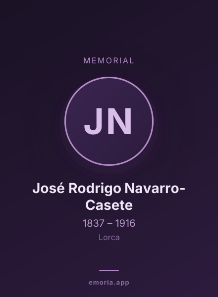 Memorial portrait of José Rodrigo Navarro-Casete