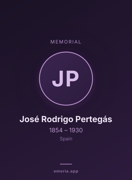 Memorial portrait of José Rodrigo Pertegás