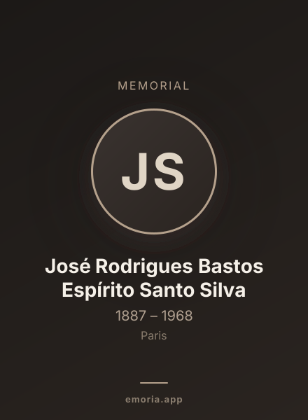 Memorial portrait of José Rodrigues Bastos Espírito Santo Silva