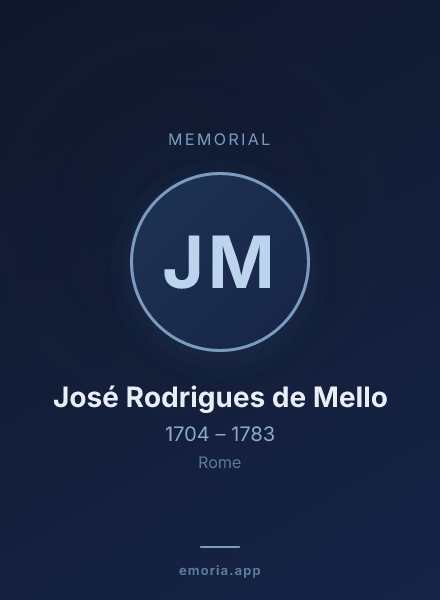 Memorial portrait of José Rodrigues de Mello