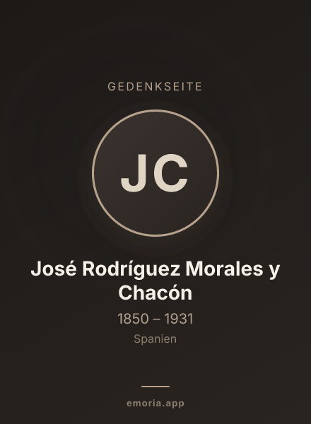 Gedenkportrait von José Rodríguez Morales y Chacón