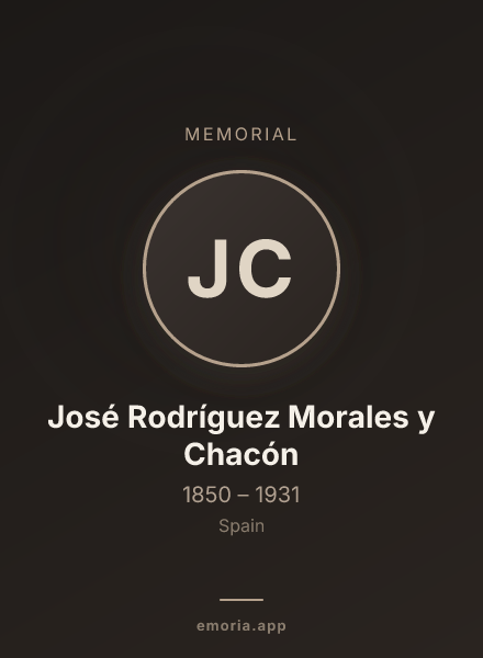 Memorial portrait of José Rodríguez Morales y Chacón