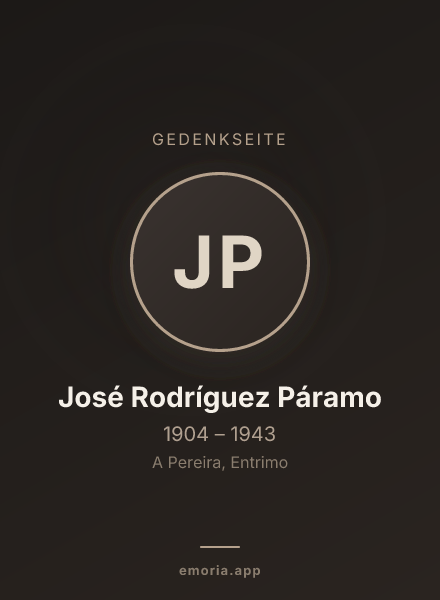 Gedenkportrait von José Rodríguez Páramo