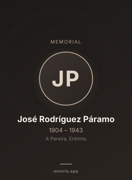 Memorial portrait of José Rodríguez Páramo