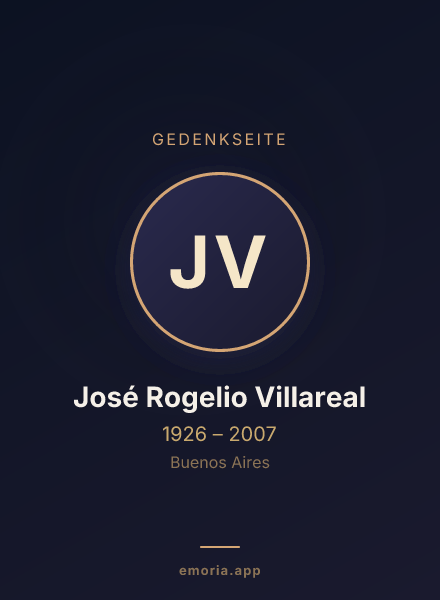 Gedenkportrait von José Rogelio Villareal