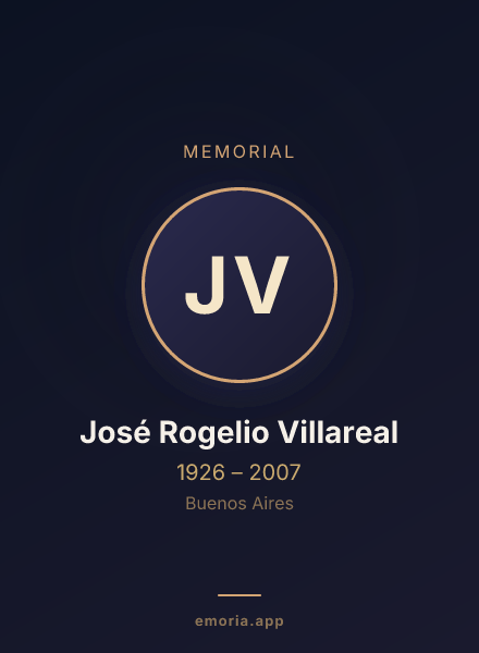 Memorial portrait of José Rogelio Villareal