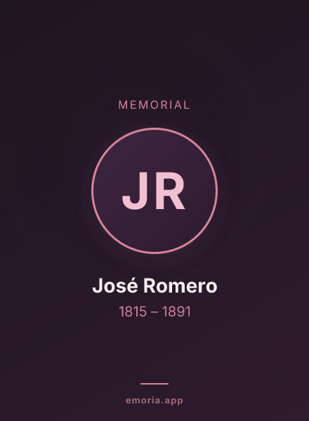 Memorial portrait of José Romero