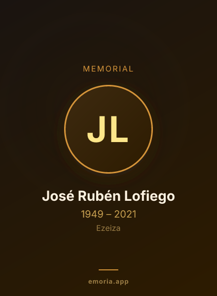 Memorial portrait of José Rubén Lofiego