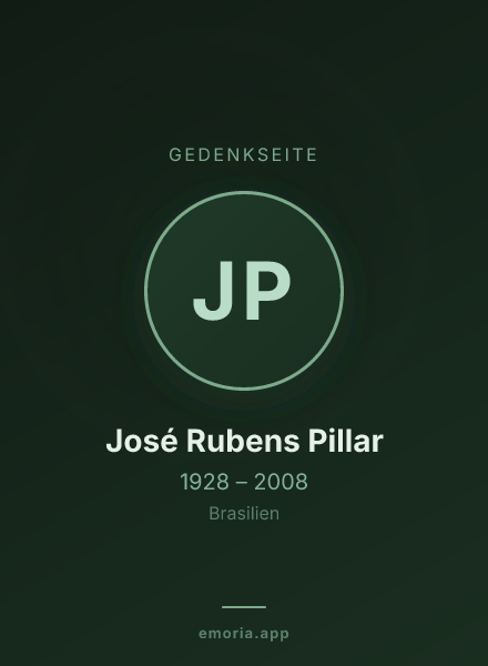 Gedenkportrait von José Rubens Pillar