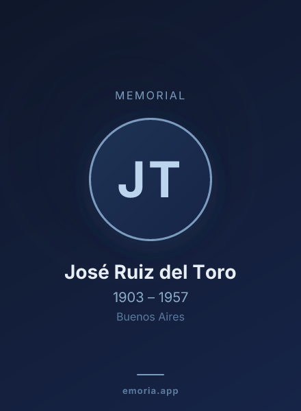 Memorial portrait of José Ruiz del Toro