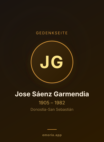 Gedenkportrait von Jose Sáenz Garmendia