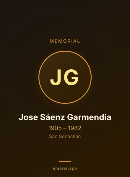 Memorial portrait of Jose Sáenz Garmendia