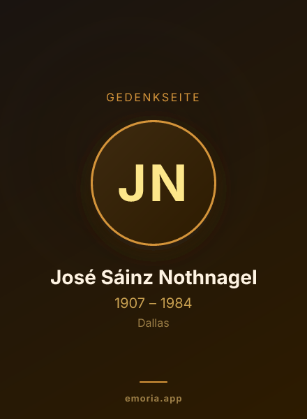 Gedenkportrait von José Sáinz Nothnagel