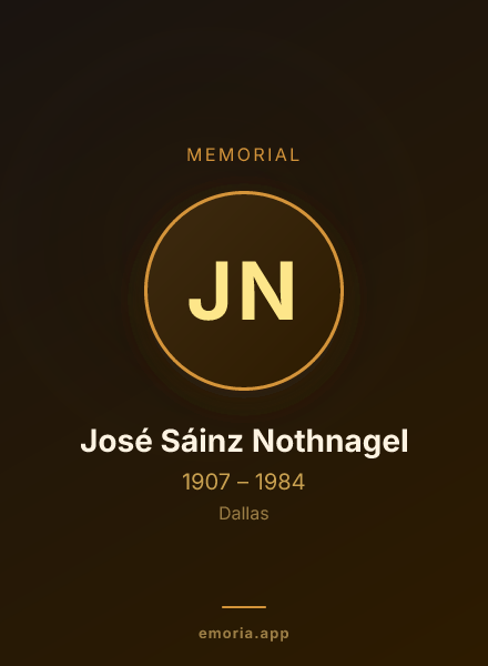Memorial portrait of José Sáinz Nothnagel