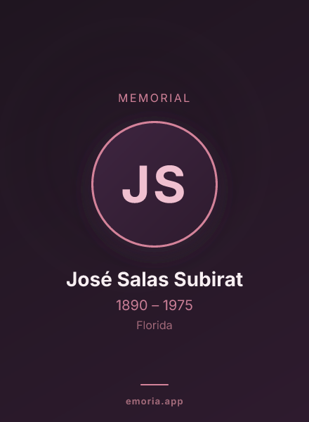 Memorial portrait of José Salas Subirat