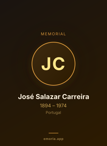Memorial portrait of José Salazar Carreira