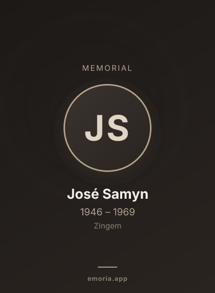 Memorial portrait of José Samyn