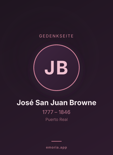 Gedenkportrait von José San Juan Browne