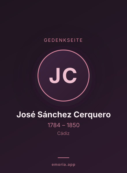 Gedenkportrait von José Sánchez Cerquero