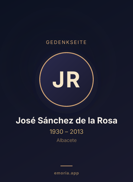 Gedenkportrait von José Sánchez de la Rosa